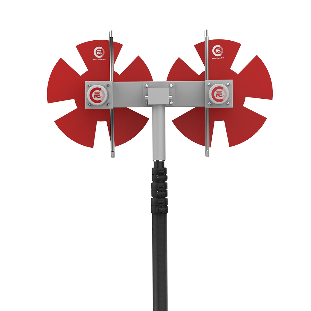 RHINOSTAR EH2の2つの円盤ブラシとモーター